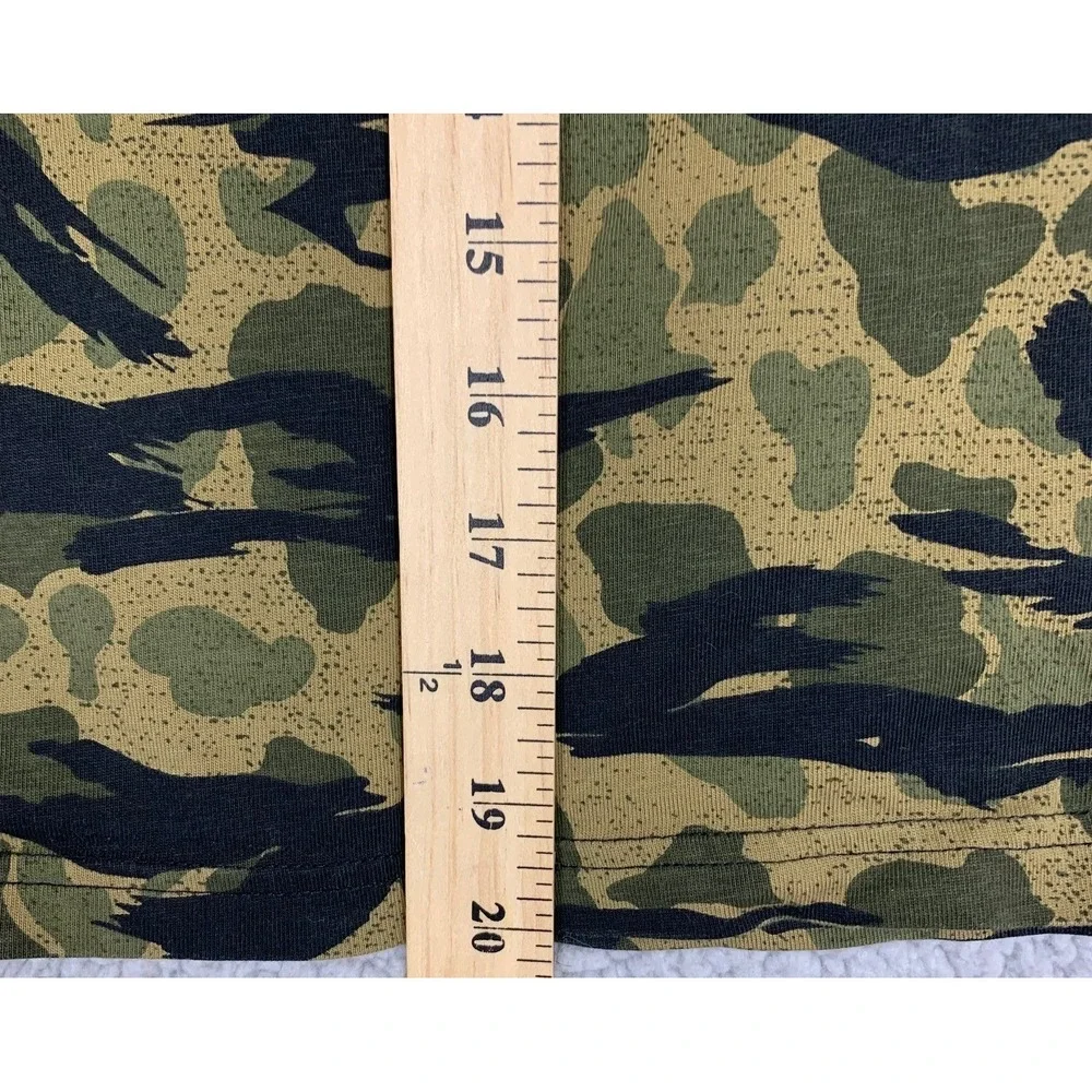 Carhartt‎ T-Shirt Boys S (8-10) Green Cotton Camo Graphic Logo Long Sleeve